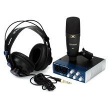 پکیج استودیویی کارت صدا، میکروفون و هدفون پریسونوس مدل AudioBox 96 Studio